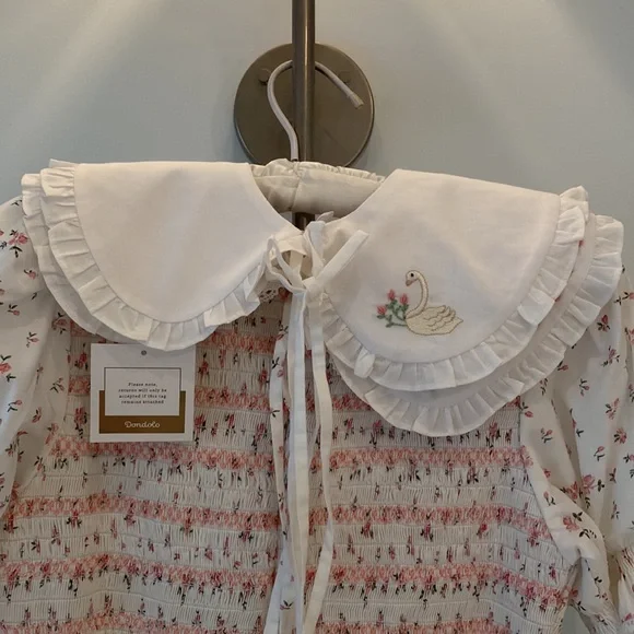 Dondolo + Gunner & Lux Lovely Rose Dress NWT 3 collars Size M - Picture 7 of 9